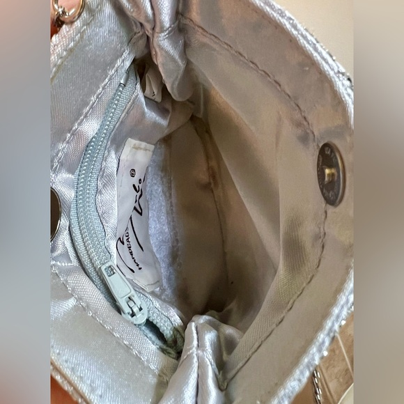 Vtg Marlo Small ART DECO Silver METAL MESH Evening Bag Chain Strap evening Purse - Picture 3 of 8